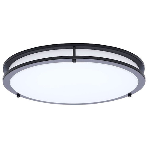 SATCO Glamour LED 17 Inch Flush Mount Black Finish CCT Selectable