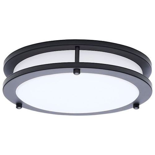 SATCO Glamour LED 10 Inch Flush Mount Black Finish  CCT Selectable