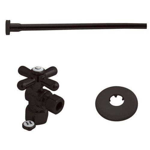 Kingston Brass Ktk105p Toilet Supply Kit, 1/2" Ips Inlet - 3/8" Outlet
