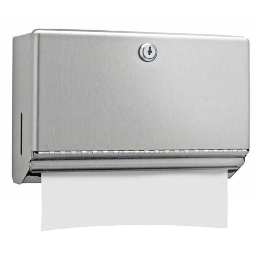 Bobrick Satin-Finish Stainless Steel Multifold Towel Unit 10 3/4" W By 7 1/8" H