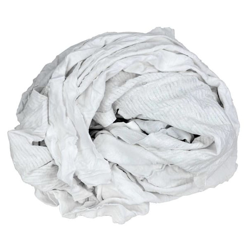 Hospeco Reclaimed White Knits T-Shirt 25 Lb