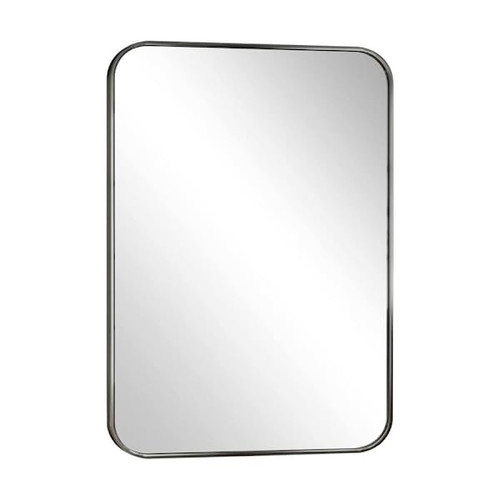 Easly 30" X 40" Rectangular Black Aluminum Alloy Framed Wall Mirror