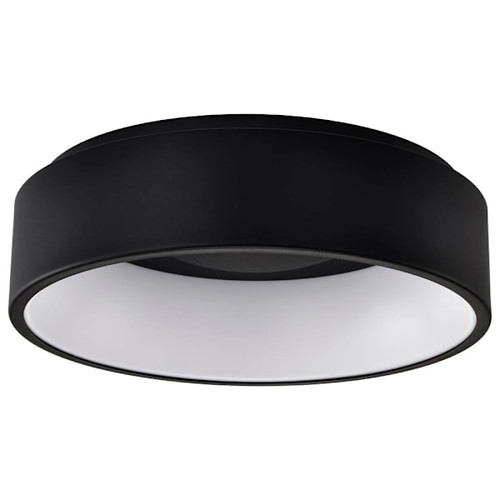 SATCO Orbit 18" LED Flush Mount Fixture, 3000k/4000k/5000k, 20 Watts, Black