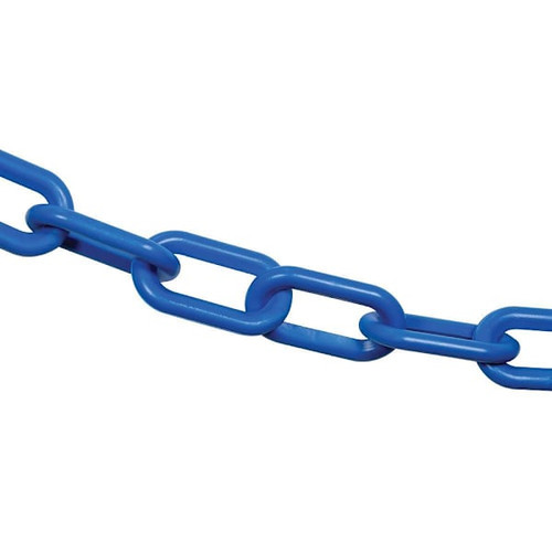 Mr. Chain 2" X 50 Blue Biodegradable Plastic Safety Chain