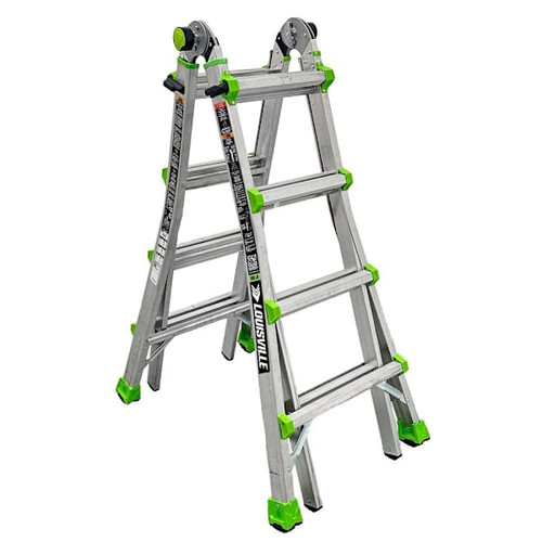Louisville Ladder 18' Aluminum Multipurpose Ladder, Type Ia, 300 Lb Capacity