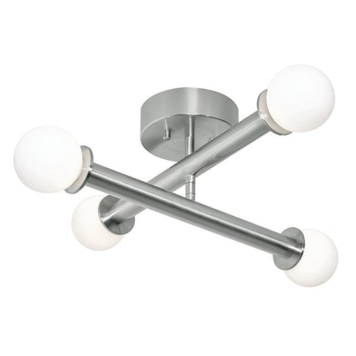 Afx Lane 20" LED Flush Mount Satin Nickel 120-277v 27/30/35/40/50k