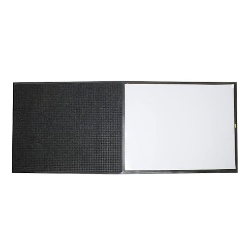 M+a Matting Waterhog Cleanshield Stride-Rubber Frame W/Charcoal Mat 36.5 X 92.5"