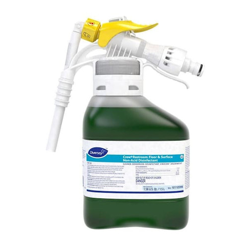 Diversey Crw Restroom Floor/Surface Non-Acid Disinfectant Cleaner 1.5l Case Of 2