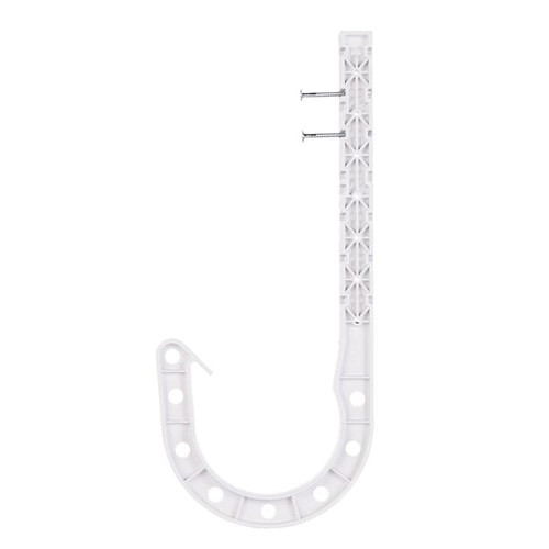 Oatey 4 In. X 7-1/2 In. DWV J-Hook - White 4/Bag