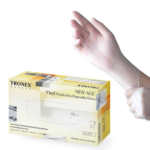 Tronex Natural Vinyl Pf Beaded Cuffs X Large Package Of 100