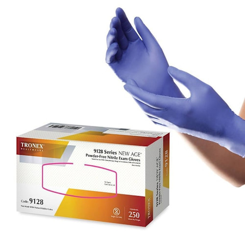 Tronex Blue Nitrile Pf Chemo-Rated Fingertip-Textured X Large Package Of 250