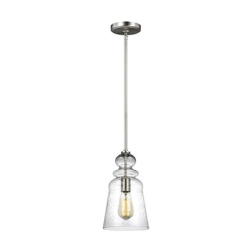 Generation Lighting Kea 1-Light Pendant, Brushed Nickel