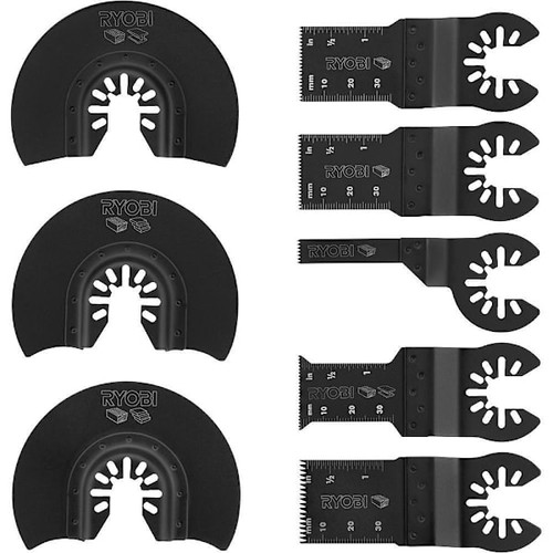 Ryobi Multi-Material Oscillating Blade Set, Package Of 8