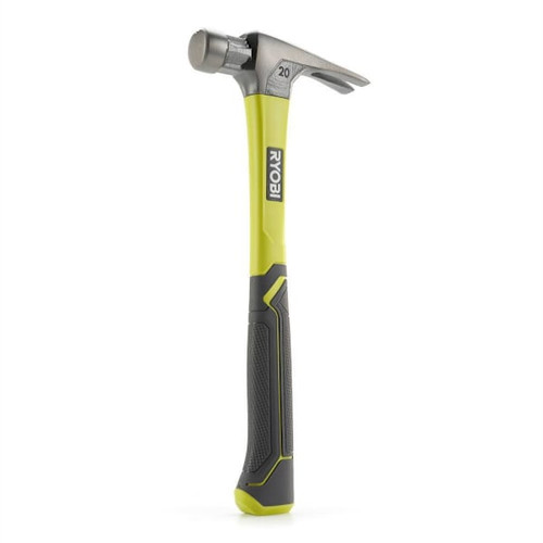 Ryobi 20 Oz. Fiberglass Hammer, Straight Claw