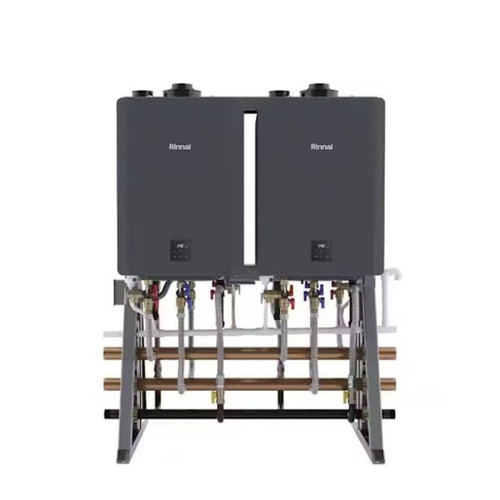 Rinnai Trs Interior Free Standing 4-Unit Tankless Water Heater System Trs04cxin