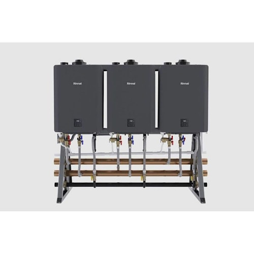 Rinnai Trw Interior Wall Mount 3-Unit Tankless Water Heater System Trw03cxin