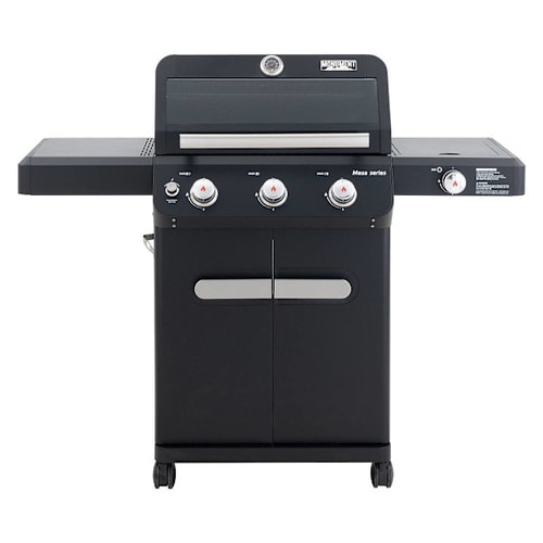 Monument Grills Mesa 3-Burner Propane Black Clear View Lid LED Controls