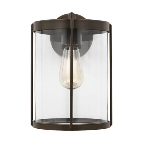 Generation Lighting Luning 12 In. 1-Light Antique Bronze Wall Lantern