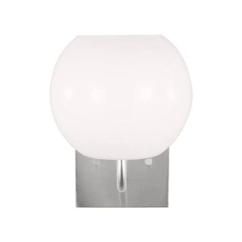 Generation Lighting Rory 1-Light Brushed Steel Vanity Light, Opal Glass