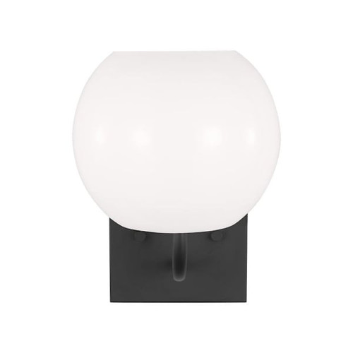Generation Lighting Rory 1-Light Midnight Black Vanity Light With LED Bulbs