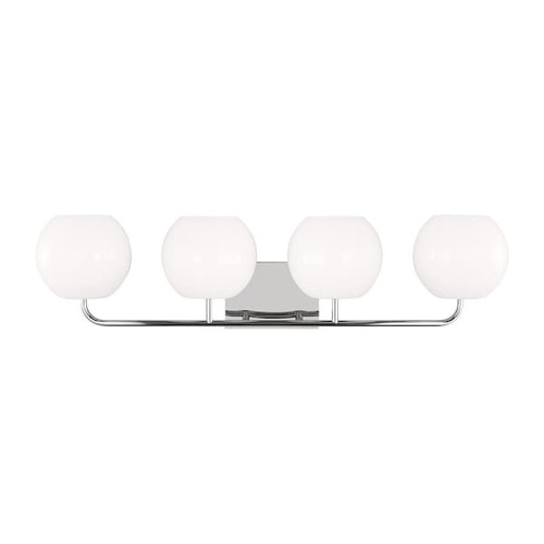 Generation Lighting Rory 4-Light Chrome Vanity Light With LED Bulbs