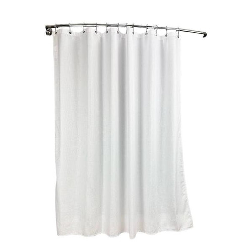 Kartri Supreme Waffle 72x78 White With Grommets Shower Curtain Case Of 12