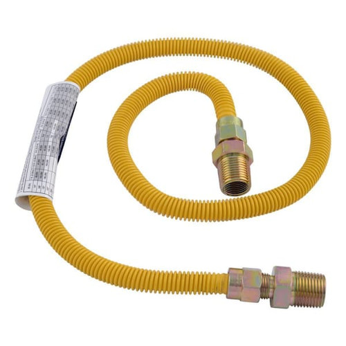 Eastman Yellow Coated Gas Supply Line 3/8" Od-1/2"Mip X 1/2"Mip X 36" Bag