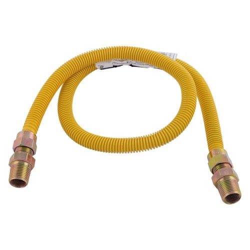 Eastman Yellow Coated Gas Supply Line 1/2"Od-1/2"Mip X 1/2"Mip X 36" Bag