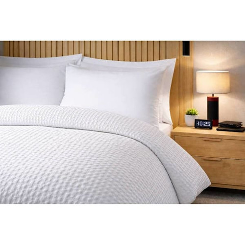 Integra Fabrics Seersucker Full Xl Decorative Top Sheet  90" X 98" Case Of 12