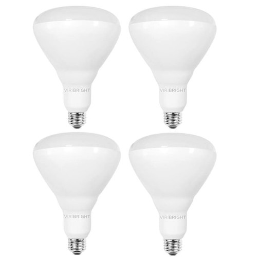 Viribright 16 Watt Br40 LED Bulb, E26, Dimmable, 90 Cri, 6500k, Package Of 4