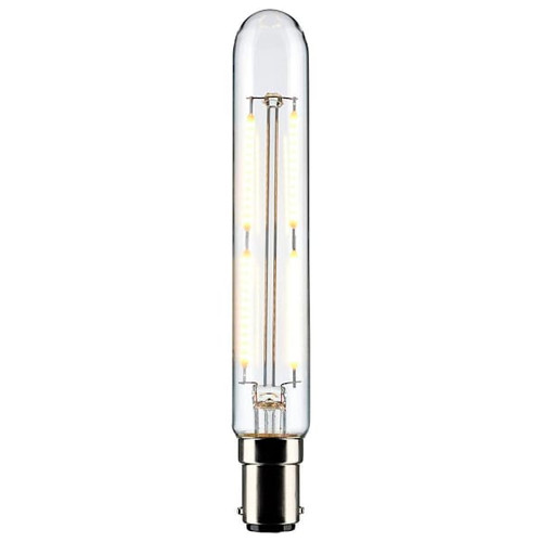 SATCO 4 Watt T6.5 LED Filament, Bayonet Double Contact Base, 3000k, Case Of 12