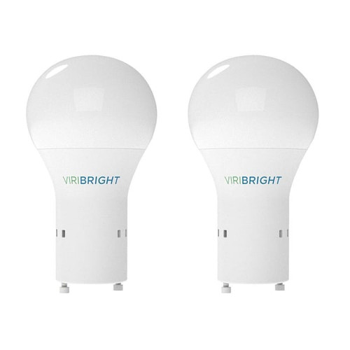 Viribright 9 Watt A19 LED Bulb, Gu24, Non-Dimmable, 6500k, Package Of 2