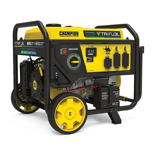 Champion Power Equipment 6500-Watt Electric Start Tri-Fuel Portable Generator