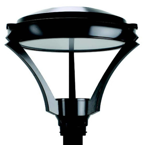 Liteco LED Outdoor Commercial Post Lantern, 4000 Lumens, 5000k, 40 Watt, Black
