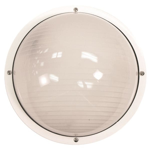 Liteco 10.25" Outdoor Composite Fixture, E26 Socket, White With Frost Lens