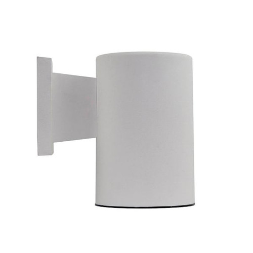 Liteco 7.25" Downlight Outdoor Wall Mount Cylinder Fixture, E26 Socket, White