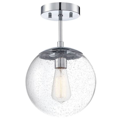 Design House Gracelyn Semi-Flush Ceiling Light, Seeded Glass, Polished Chrome