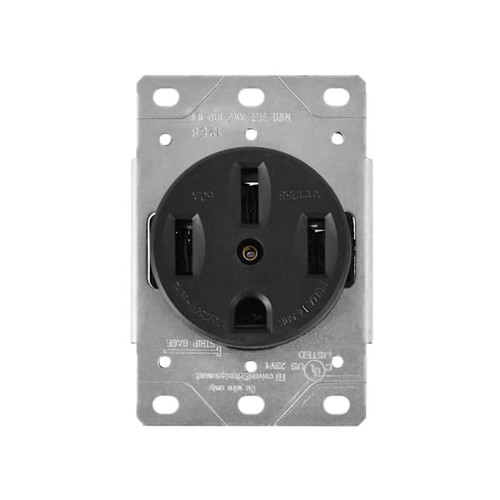 Energetic Lighting 50 Amp Industrial Receptacle Outlet, Flush, Nema 14-50r
