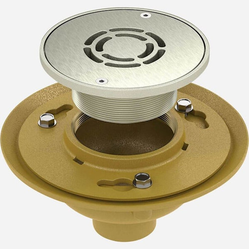 Bestcare Whitehall Ligature-Resistant Floor Drain, Round, 6in, 2in No Hub