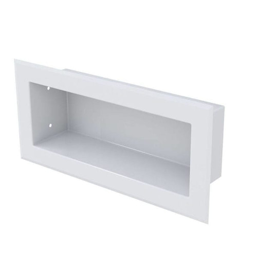 Bestcare Whitehall Ligature-Resistant Recessed Shelf, White, 14w X 5.5h X 4.25d