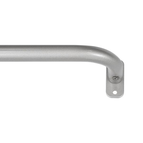 Lumi Home Furnishings 5/8" Curtain Rod, 28"-48", Silver, Wraparound Finials