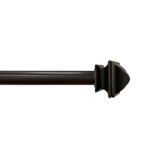Lumi Home Furnishings 5/8" Curtain Rod Set, 48"-84", Oil Rubbed Bronze, Faceted