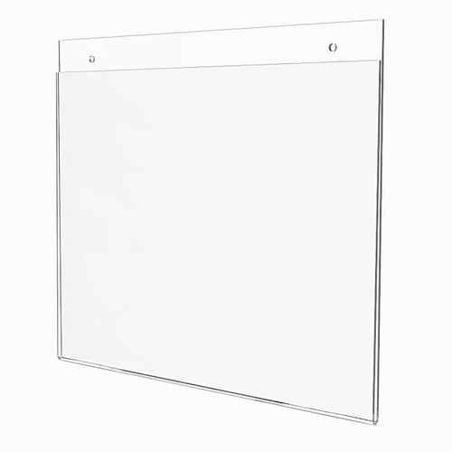 Omnimed Wall Mounted Horiz Large Acrylic Sign Holder 17" X 11.75" Package Of 5