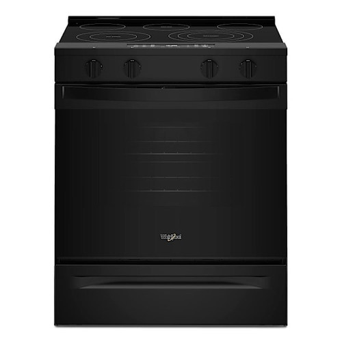 Whirlpool 30-Inch Electric Smart Range With Air Cooking Technology Black