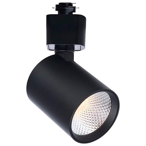 SATCO LED Track Head, Round, 48 Deg Beam Angle, Selectable Cct, 8 Watt, Black