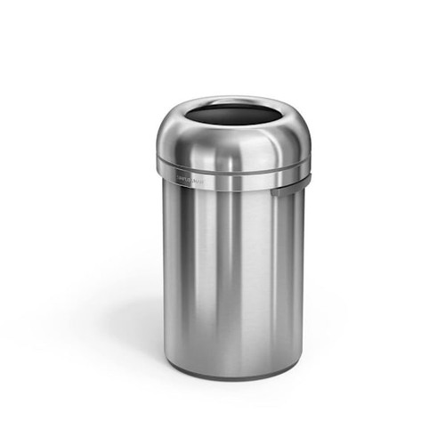 Simplehuman 21-Gal 80l All-Steel Bullet Open Can Brushed Heavy-Gauge Stainless