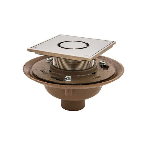 Bestcare Whitehall Ligature-Resistant Floor Drain, Square, 5in