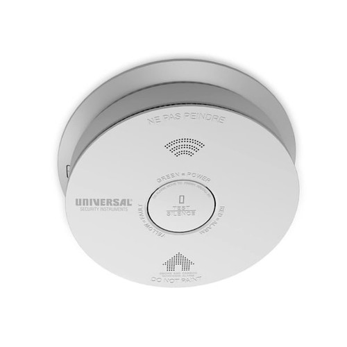 USI Electric Smoke, Fire And Carbon Monoxide Alarm, Uses 2 - AA Battery