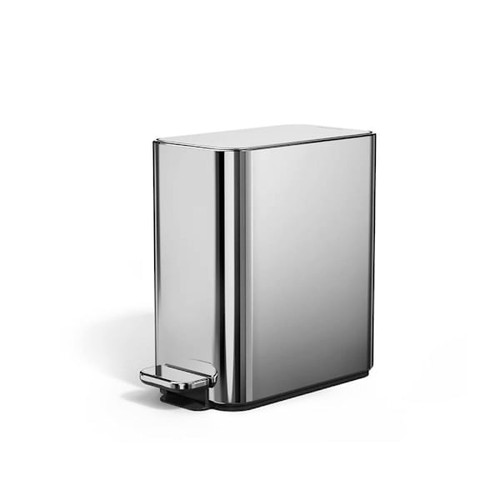 Simplehuman 1.3-Gal 5l Slim Step Can Polished Stainless Steel