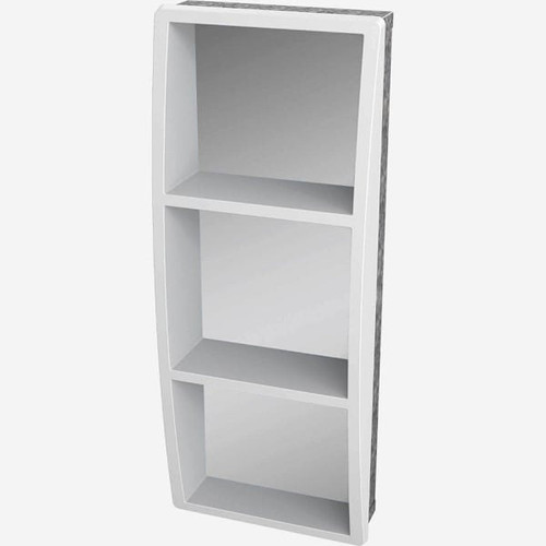 Bestcare Whitehall Ligature-Resistant Recessed Shelf, Corterra, Mirror Finish